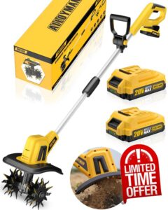 Alloyman 20V Cordless Tiller Cultivator