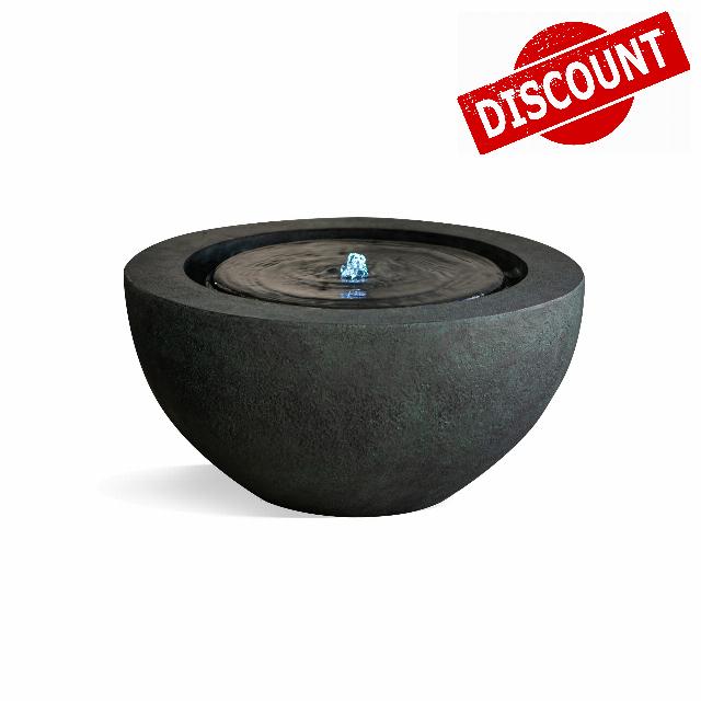 Xbrand 19.8" W Round Polyresin Indoor/Outdoor Sphere Water Fountain w/LED Light