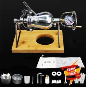 Generic Chinese Traditional High Pressure Hand Popcorn Machine Stainless Steel Mini Cannon Popcorn Pot - Old-Fashioned Popcorn Poppers for Home Movie Theater