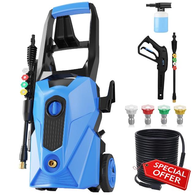 Huanherad 4000PSI Pressure Washer 2024 Newest 4.0GPM High Power Washer Professional Electric Pressure Power Washer with 33ft Pressure Hose Reel
