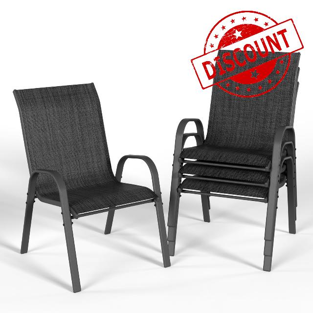 VONZOY Patio Dining Chairs Set of 4