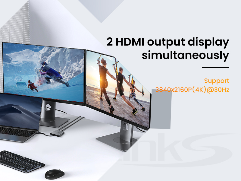 USB C to HDMI Splitter for Dual Monitors