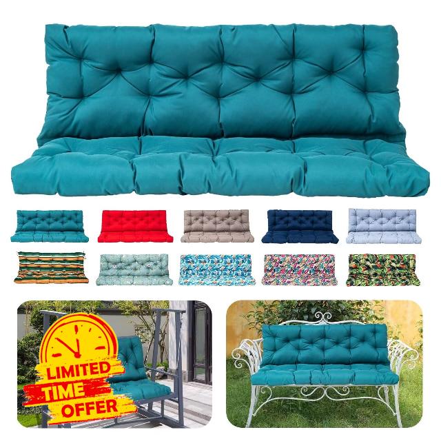 JKCJM Swing Replacement Cushions 5" Thick Waterproof Porch Swing Cushions 2-3 Seater Outdoor Swing Cushions for Outdoor Furniture