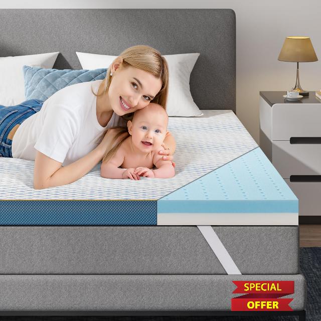 4 Inch Firm Memory Foam Mattress Topper Queen Size