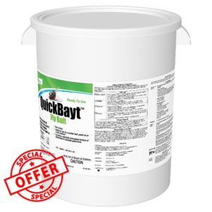 Elanco Animal Health QuickBayt Fly Bait | Premise for Livestock Facilities | Controls Flies | 5 lb Pail