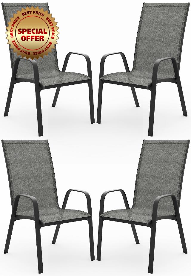 JEAREY Patio Chairs Set of 4