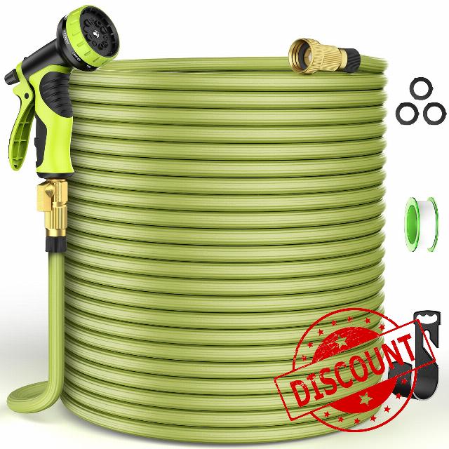 100ft Expandable Garden Hose with 10 Function Nozzle