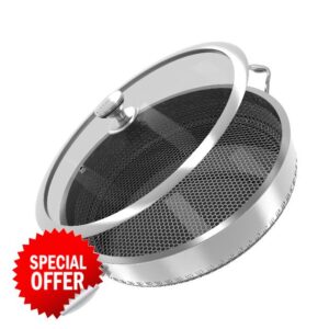 316L Stainless Steel 5QT Saute Pan Hexagon Nonstick Wok with Lid
