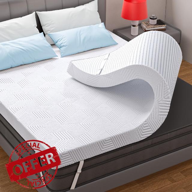 3 Inch Gel Memory Foam Mattress Topper Queen Size