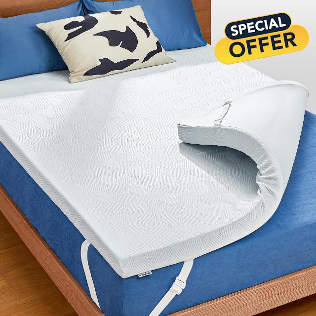 Dreamsmith 3-Inch Queen Memory Foam Mattress Topper with Cool Cover
