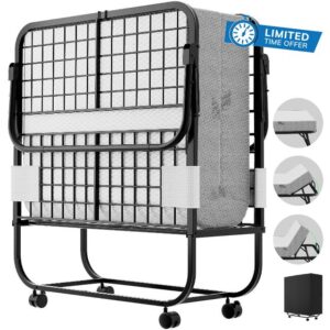 Folding Bed with Mattress for Adults