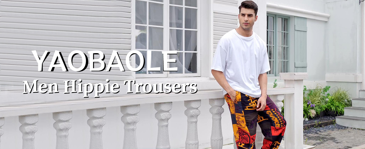 men hippie trousers