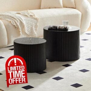 MEETAKING 19Inch Nesting Coffee Table Set of 2