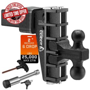 Airbird Adjustable Trailer Hitch Fits 2 Inch Receiver