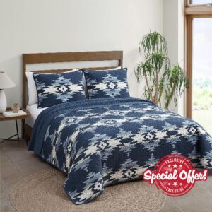 PENDLETON 29848 Moonlit Mesa Coverlet Set Soft Cotton Bed Cover Rustic Home Decor Bedspread Luxury Coverlet Set Cozy Lightweight Quilt and Pillow Shams Set