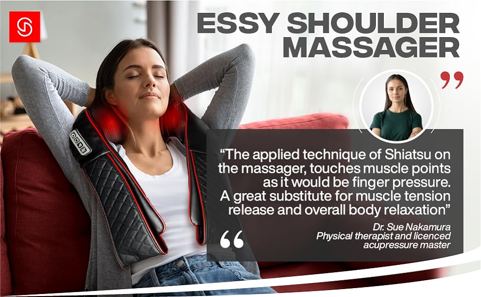 shiatsu back massager with heat