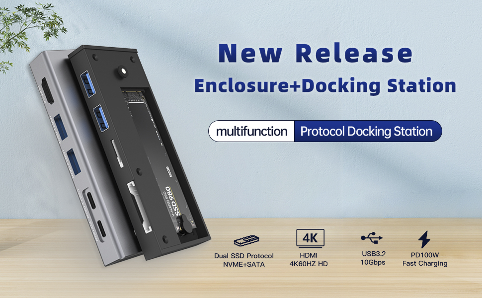 M.2 NVMe SSD Enclosure Docking Station
