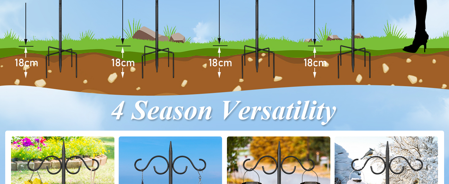 metal bird feeder pole