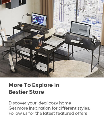 Bestier L Shaped Gaming Desk 140CM Computer Desk with LED Lights Corner Desk with Cup Holder and ...