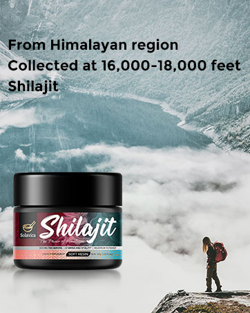 Solavica Shilajit Capsules 1300mg per Serving with Ashwagandha Root Extract, 60% Fulvic Acid, Pur...