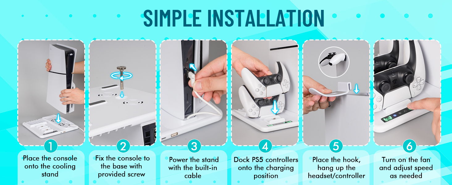 PS5 Slim Cooling Charging Stand