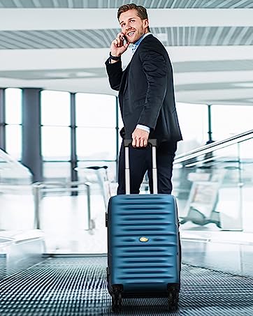 MGOB Luggage Sets 3 Piece, Hard Shell Trolley Travel Suitcases with Spinner Wheels, Lightweight S...