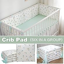 Breathable Mesh Crib Bumper Cushions Bedding Set