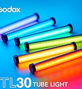 Godox ML60IIBi ML60II-Bi Bi-Color 2800K-6500K Handheld LED Video Light Kit, CRI 96+ TLCI 97+, 7 F...