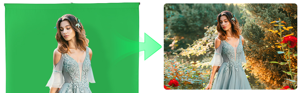 Ironable green screen backdrop