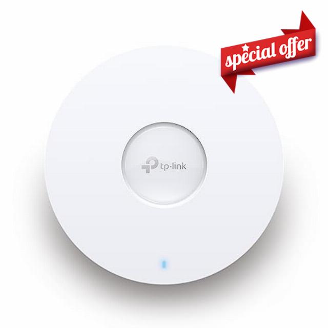 TP-Link EAP670 V2 Omada WiFi 6 Ultra- Slim AX5400 Wireless 2.5G Ceiling Mount Access Point Support Mesh