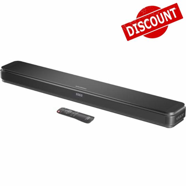 2.1ch 120W Sound Bar for TV with Dolby Audio and Dual Built-in Subwoofers
