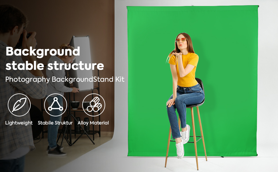 Green Screen Background with Stand