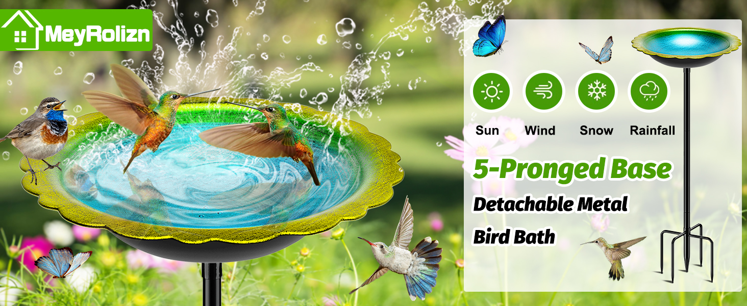 Bird Bath for Outside,