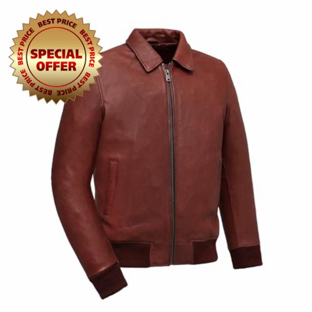 First Mfg Co - Moto Bomber - Mens Motorcycle Biker Jacket - Leather