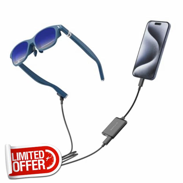 One iPhone 15 Pack: XR Glasses & USB- C XR Charging Adapter: Seamless Support on Spatial Video