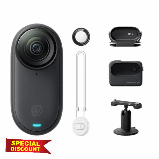 Insta360 GO 3S - 128 GB Black 4K Tiny Portable Vlogging Camera