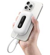 Charmast 10000mAh Power Bank with Built in Cable,20W PD Fast Charging Mini Portable Charger USB C...