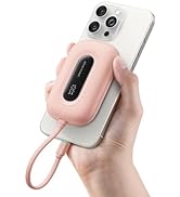 Charmast 10000mAh Power Bank with Built in Cable,20W PD Fast Charging Mini Portable Charger USB C...