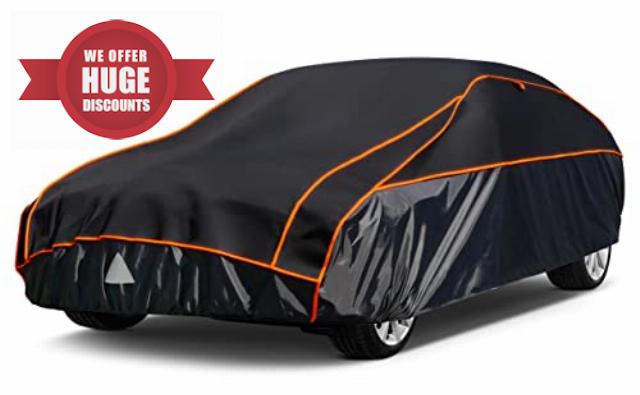 Kayme Hail Protector Car Cover,Anti Hail Thickened Multi-Layered EVA Car Cover Waterproof All Weather with Wind Straps