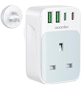 UK to Australia Plug Adapter, Australian Travel Adapter with 1 UK Socket, 2 USB A and 2 USB C(35W...