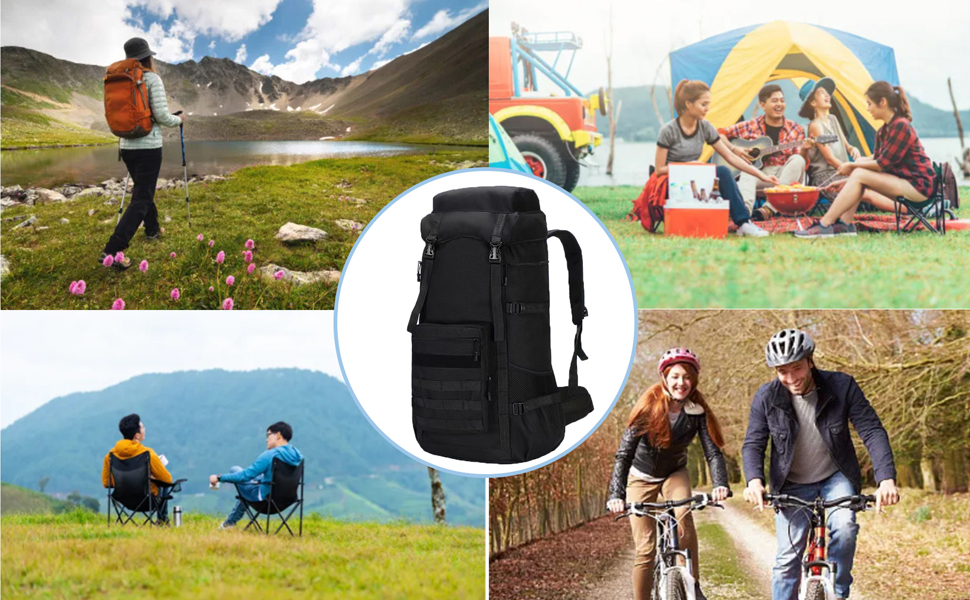 Hiking Backpack, 80L Large Capacity Trekking Rucksack Mountaineering Bag,Lightweight Rucksack