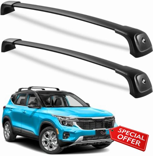 Roof Rack Cross Bars Compatible with Kia Seltos 2021 2022 2023 2024