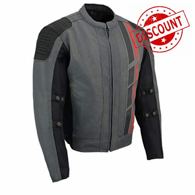 Milwaukee Leather Men's All Season Textile CE Armored Motorcycle Racer Jacket