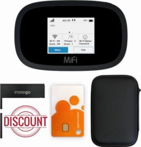 AT&T Wireless Hotspot WiFi Device 4G LTE MiFi 8000 | Global 4G Cat18 LTE | Up to 1 Gbps | EVDO-LINK Bundle for Mobile Hotspot Device with HardCase