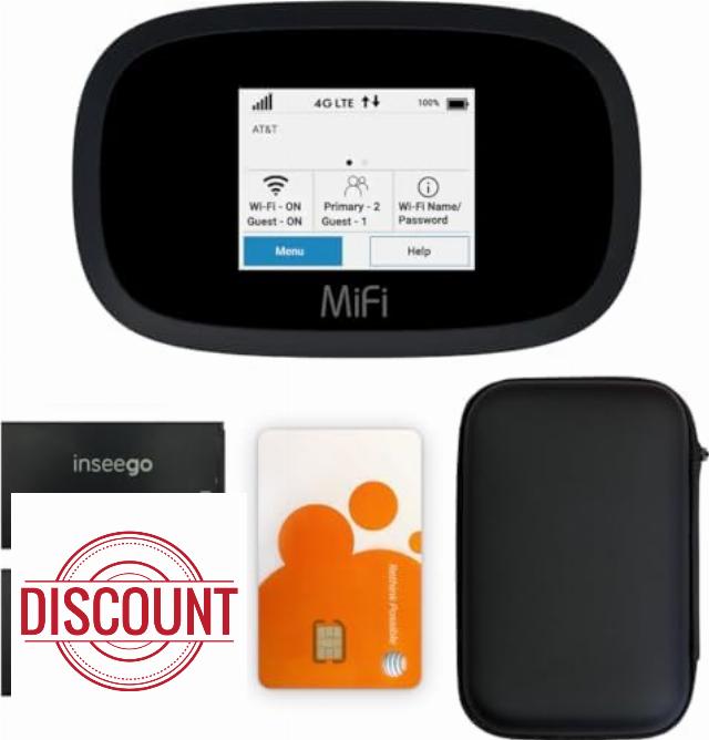 AT&T Wireless Hotspot WiFi Device 4G LTE MiFi 8000 | Global 4G Cat18 LTE | Up to 1 Gbps | EVDO-LINK Bundle for Mobile Hotspot Device with HardCase