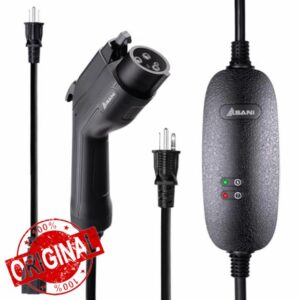 Asani Level 1 & 2 EV Charger - 110-240V at 16 Amps - Portable Electric Vehicle EV Charger with NEMA 6-20 with NEMA 5-15 Adapter Plug for J1772 Electric Cars