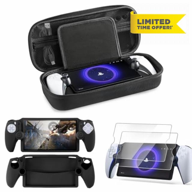 CoBak Accessories Bundle for PlayStation Portal Remote Player - with 2 Screen Protector