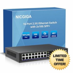 16 Port 2.5G ➕ 2 Port 10G SFP+ Ethernet Switch