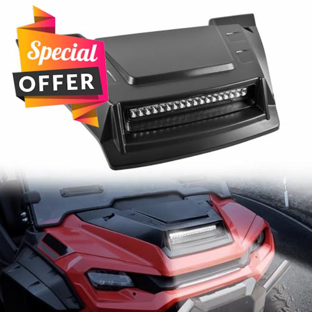 Sporty Hood Scoop with LED Spotlight for Honda Pioneer 1000 16-24