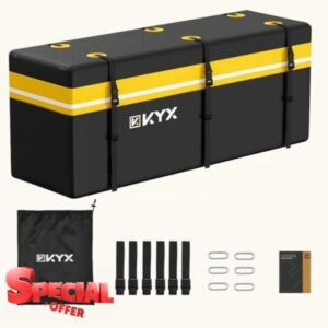 KYX 15 Cubic Feet Hitch Mount Vehicle Cargo Carrier Bag Car Pickup Truck 100% Waterproof